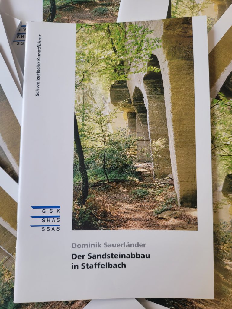 Titelseite Schweizerischer Kunstführer "Der Sandsteinabbau in Staffelbach"